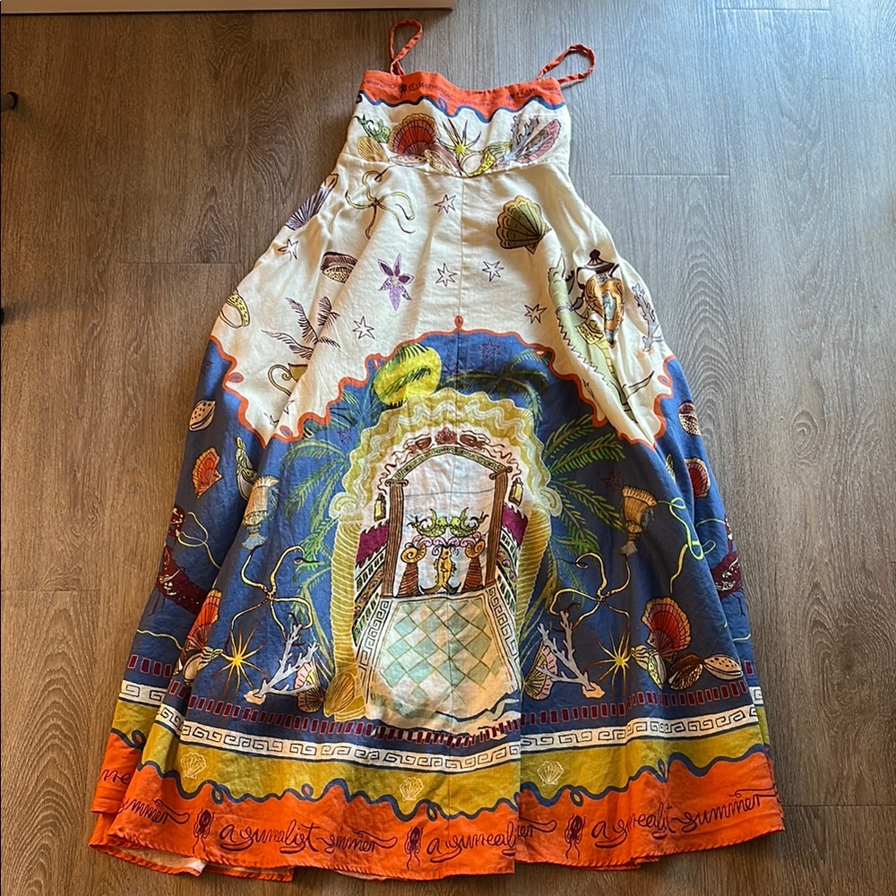 ALÉMAIS Surrealist Summer Linen Sundress